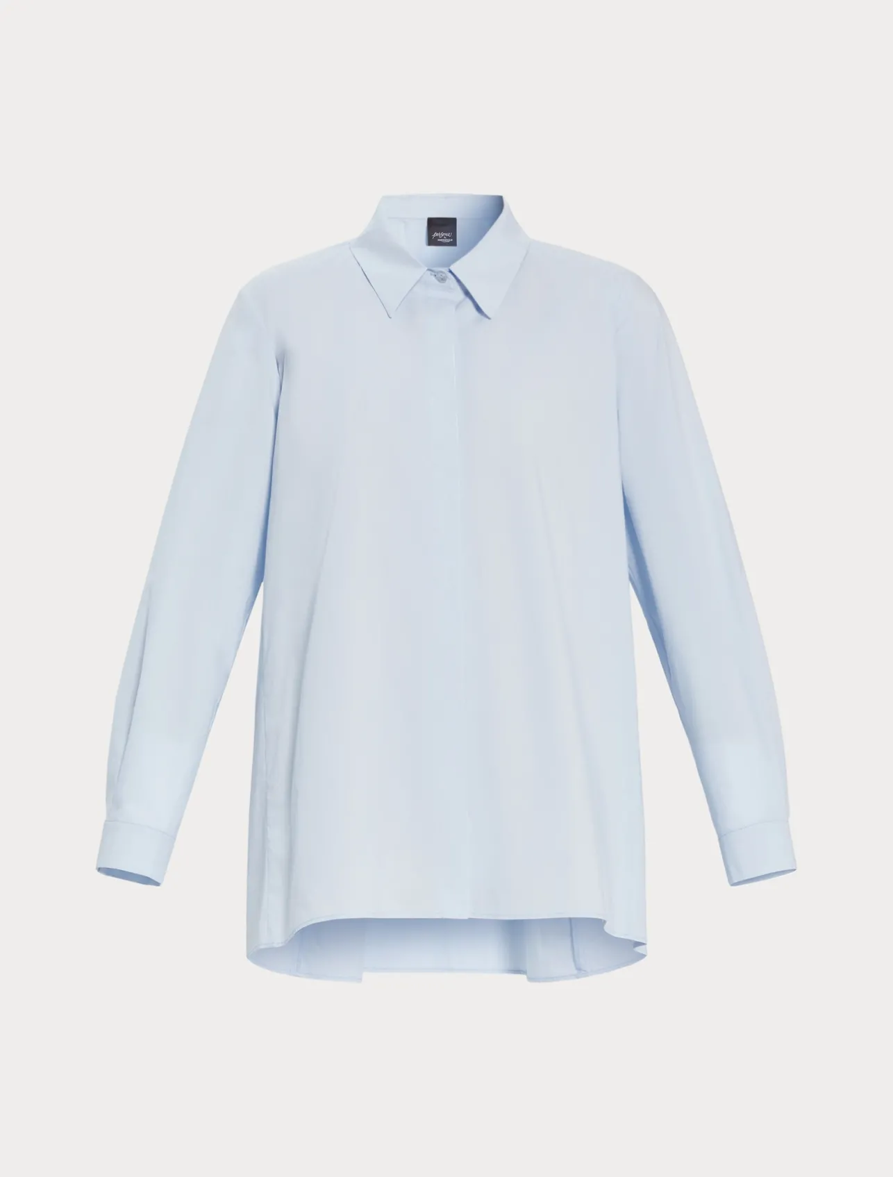 Sale Marina Rinaldi Cotton poplin shirt LIGHTBLUE