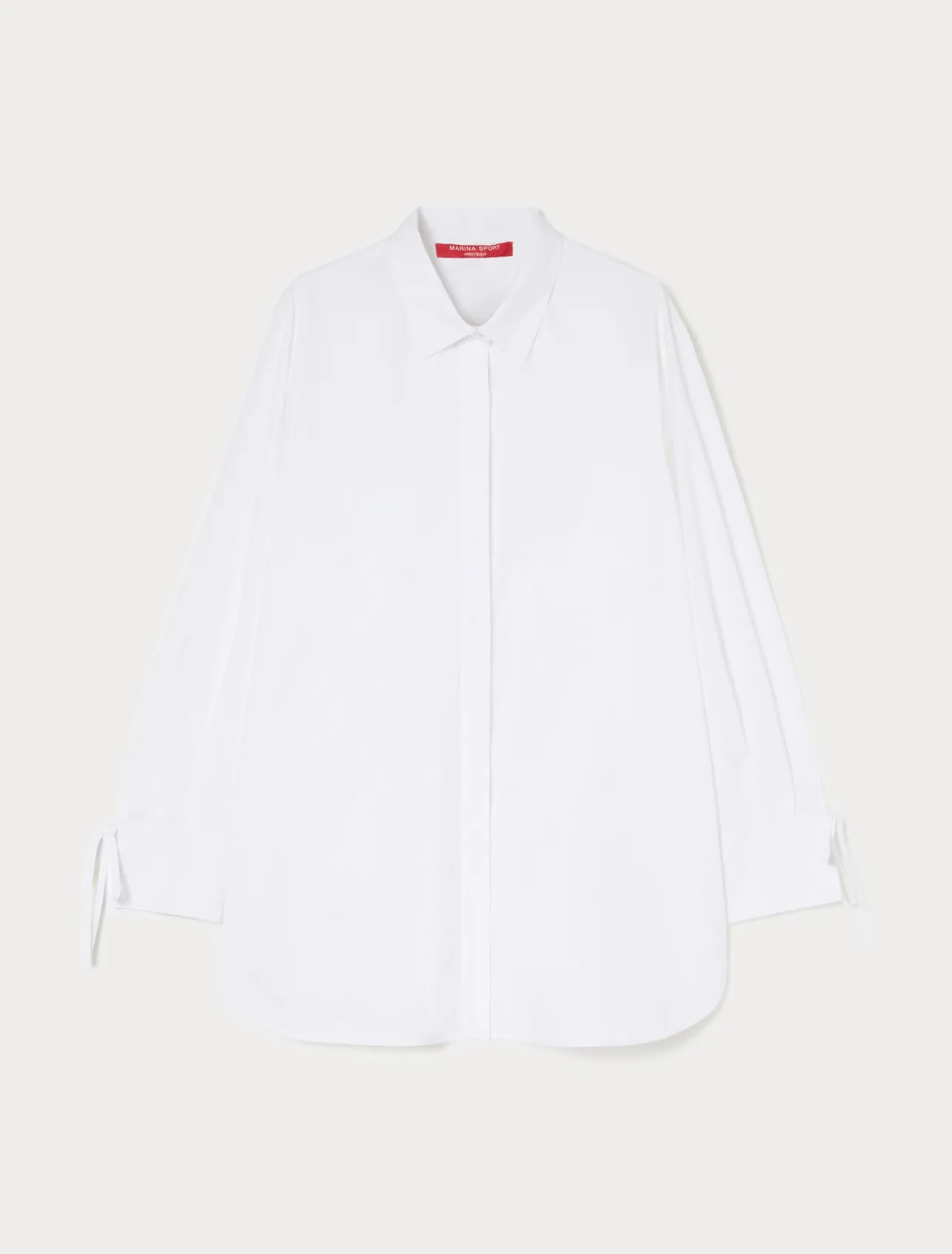 Outlet Marina Rinaldi Cotton poplin shirt OPTICALWHITE