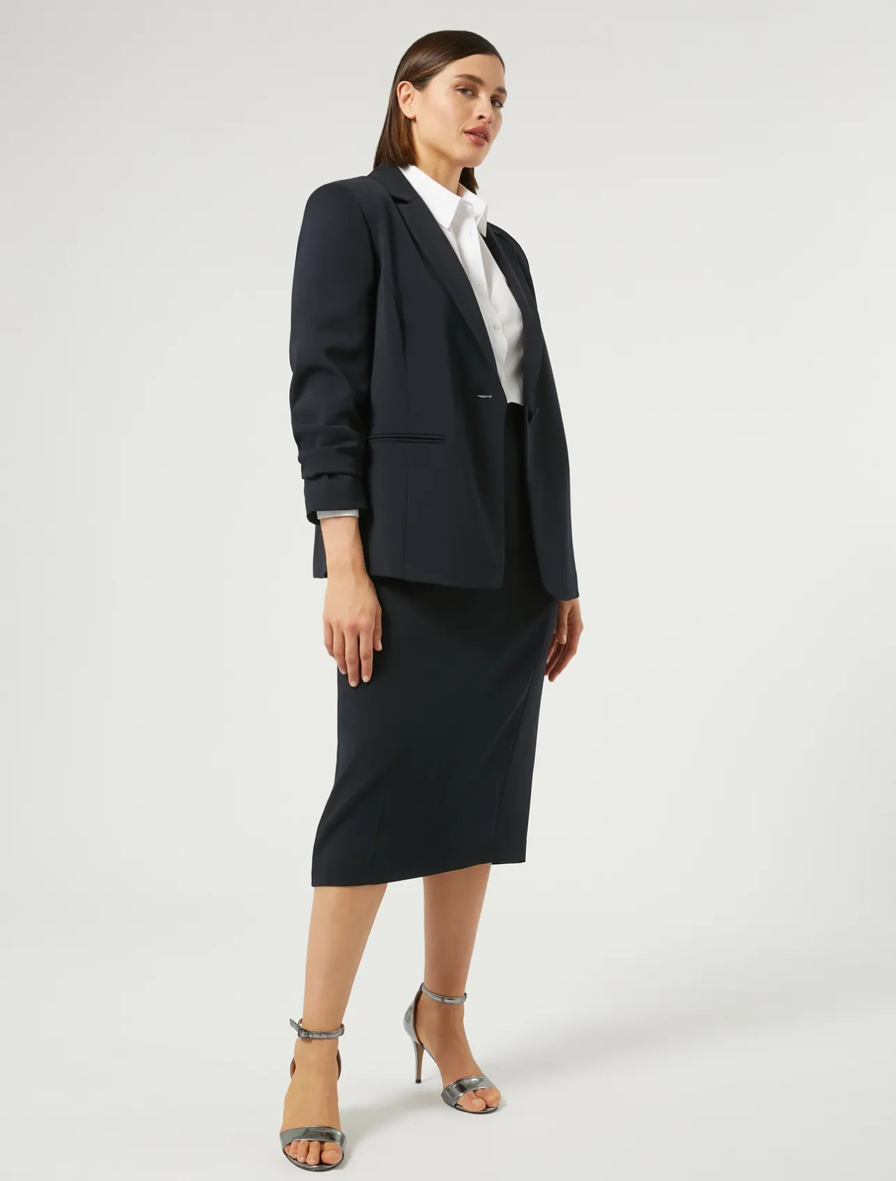 Online Marina Rinaldi Cotton poplin shirt OPTICALWHITE