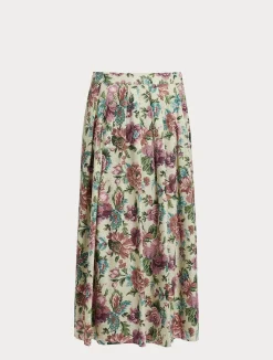Fashion Marina Rinaldi Cotton poplin skirt PALEYELLOW