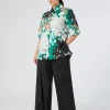 Fashion Marina Rinaldi Cotton poplin trousers BLACK
