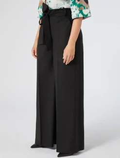 Fashion Marina Rinaldi Cotton poplin trousers BLACK