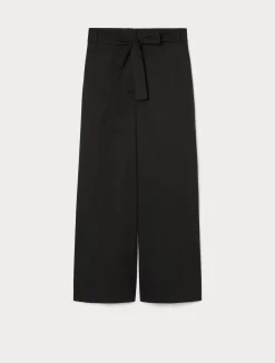 Fashion Marina Rinaldi Cotton poplin trousers BLACK