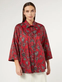 Best Marina Rinaldi Cotton satin shirt RED