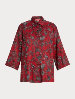 Best Marina Rinaldi Cotton satin shirt RED