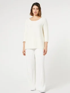 Best Marina Rinaldi Cotton sweater WHITE