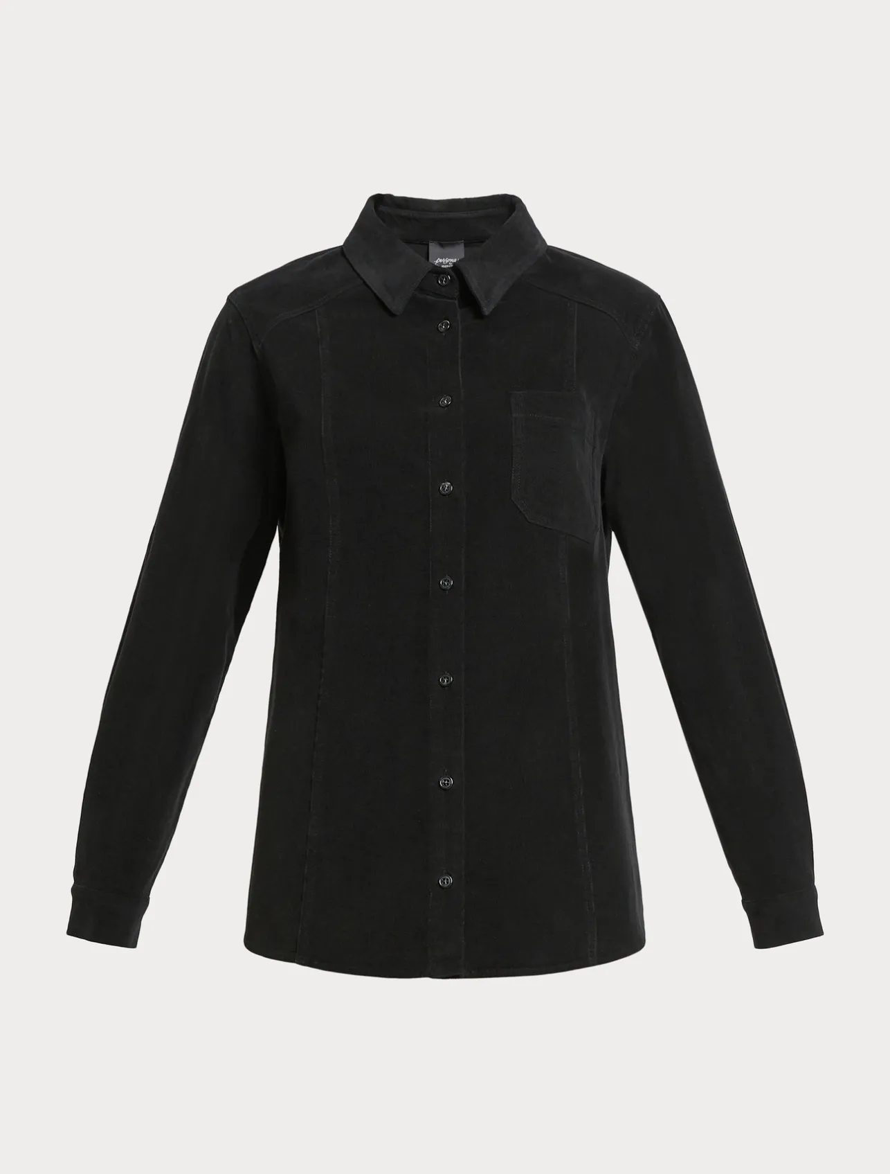 Online Marina Rinaldi Cotton velvet shirt BLACK