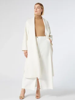 Hot Marina Rinaldi Cotton-blend canvas skirt WHITE