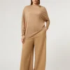 New Marina Rinaldi Cotton-blend canvas trousers GOLD