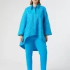 Fashion Marina Rinaldi Cotton-blend canvas trousers TURQUOISE