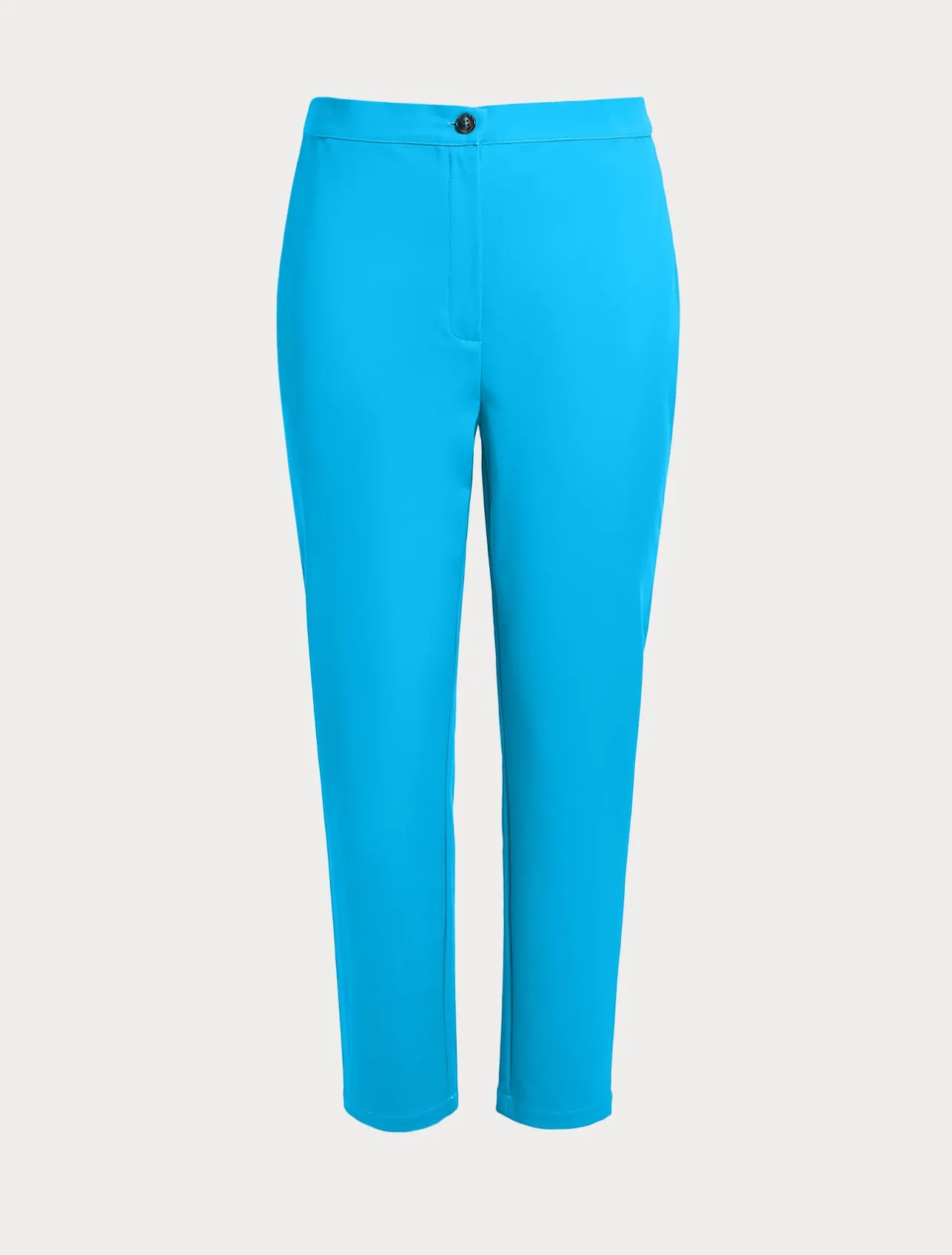 Fashion Marina Rinaldi Cotton-blend canvas trousers TURQUOISE