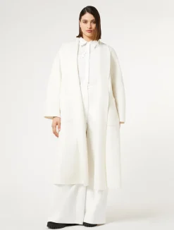 Fashion Marina Rinaldi Cotton-blend canvas trousers WHITE