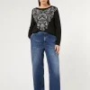 New Marina Rinaldi Cotton-blend denim jeans NAVY