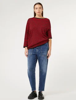 Discount Marina Rinaldi Cotton-blend denim jeans NAVY