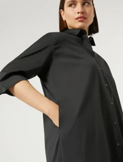 Sale Marina Rinaldi Cotton-blend poplin shirt BLACK