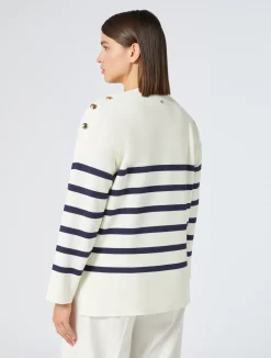 Fashion Marina Rinaldi Cotton-blend sweater IVORY