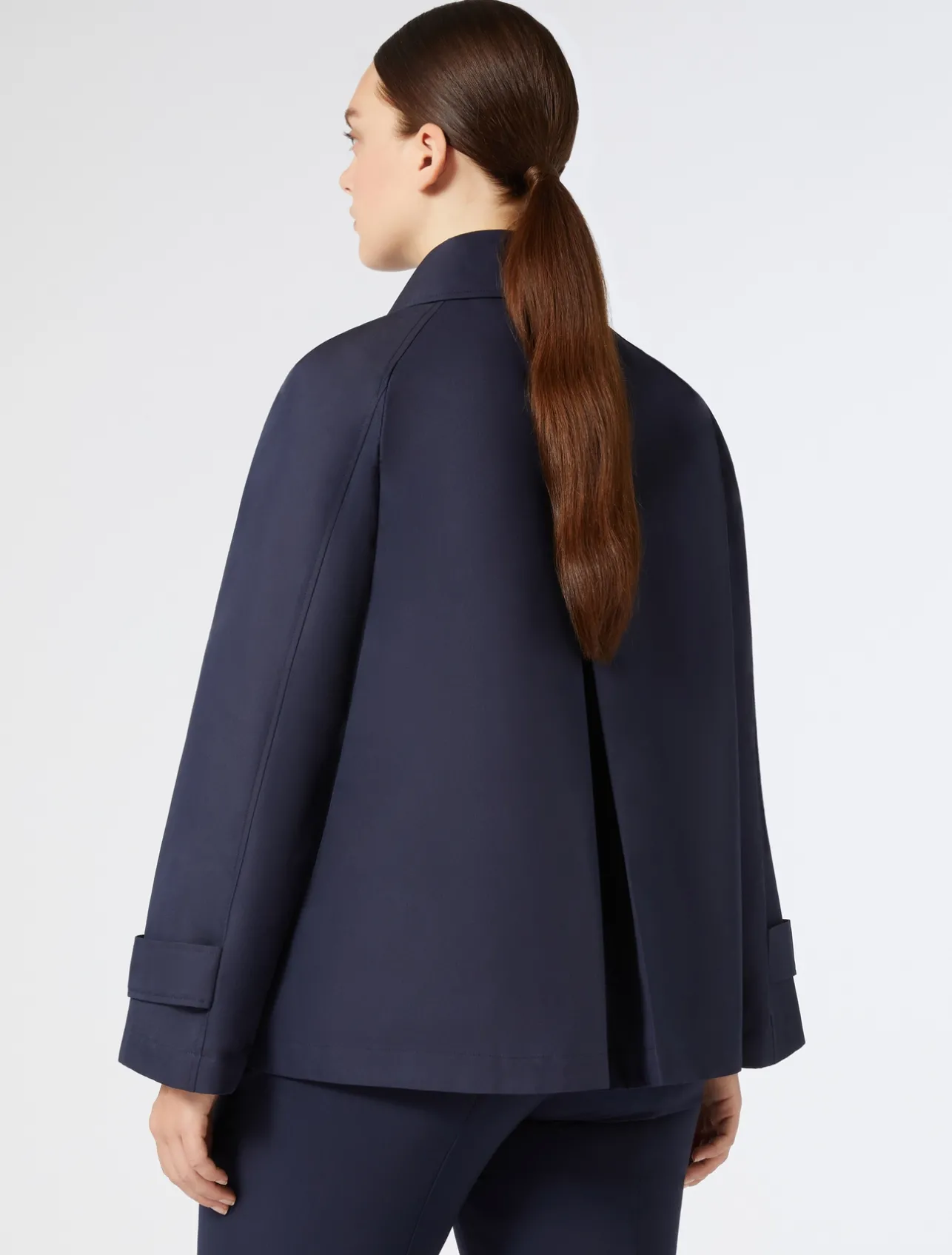 Hot Marina Rinaldi Cotton-blend twill raincoat MIDNIGHTBLUE