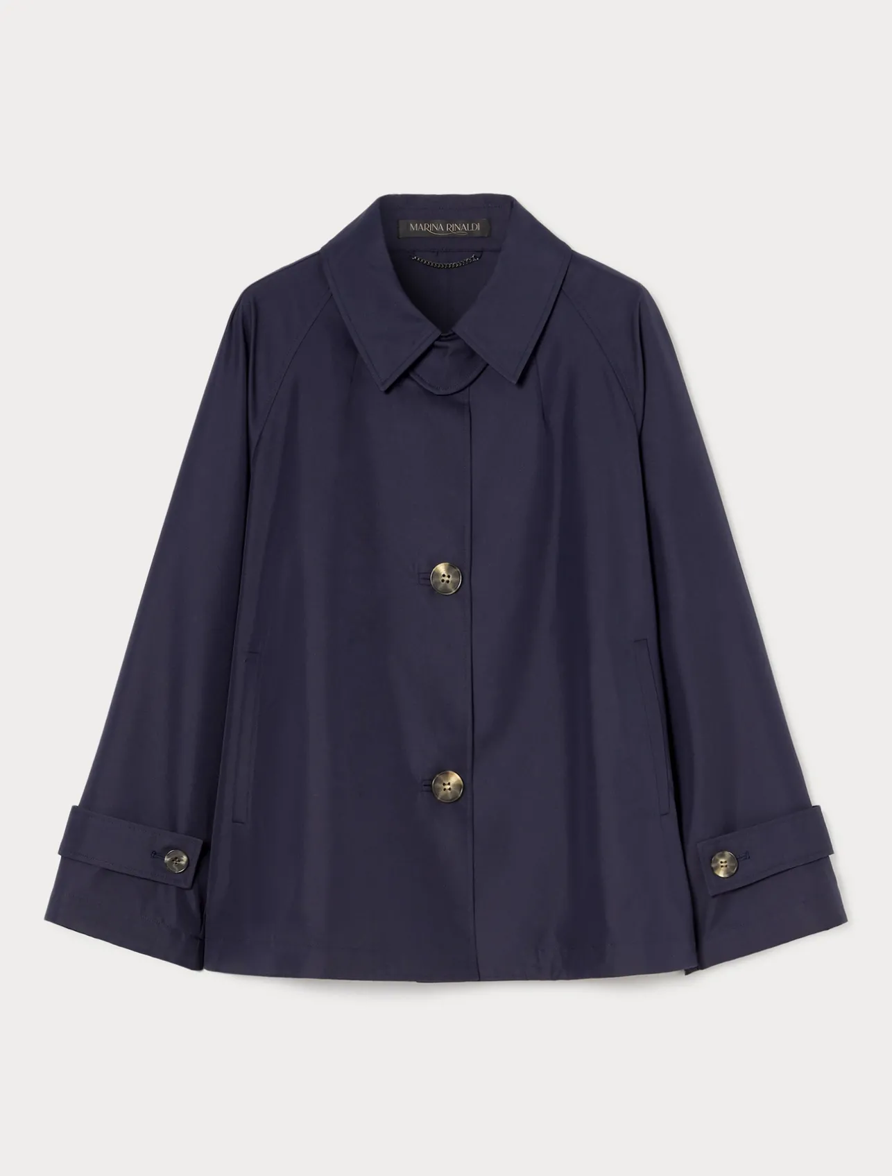 Hot Marina Rinaldi Cotton-blend twill raincoat MIDNIGHTBLUE