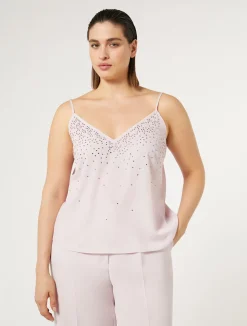 Hot Marina Rinaldi Crepe de chine top PINK