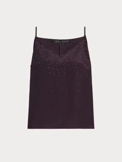 Outlet Marina Rinaldi Crepe de chine top BORDEAUX