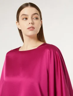 Discount Marina Rinaldi Crepe envers satin cape RASPBERRY