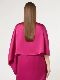 Discount Marina Rinaldi Crepe envers satin cape RASPBERRY