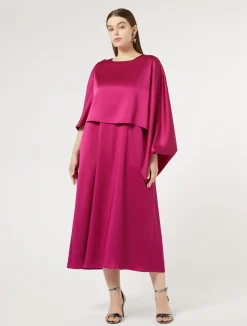 Discount Marina Rinaldi Crepe envers satin cape RASPBERRY