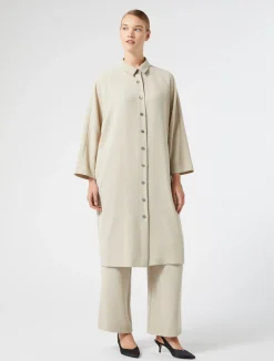 Sale Marina Rinaldi Crepe envers satin dress BEIGE