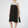 Discount Marina Rinaldi Crepe envers satin dress BLACK
