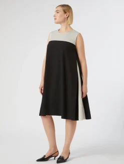 Discount Marina Rinaldi Crepe envers satin dress BLACK
