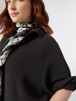 Discount Marina Rinaldi Crepe envers satin dress BLACK