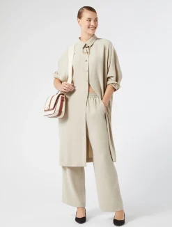 Sale Marina Rinaldi Crepe envers satin dress BEIGE