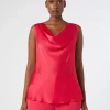 Discount Marina Rinaldi Crepe envers satin top FUCHSIA