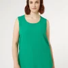 Best Marina Rinaldi Crepe envers satin top GREEN