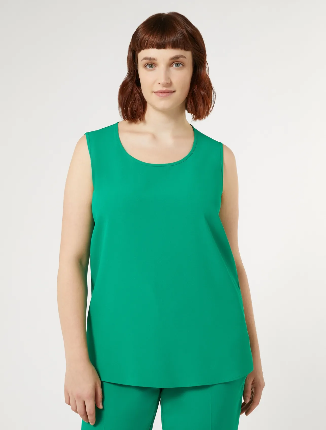 Best Marina Rinaldi Crepe envers satin top GREEN