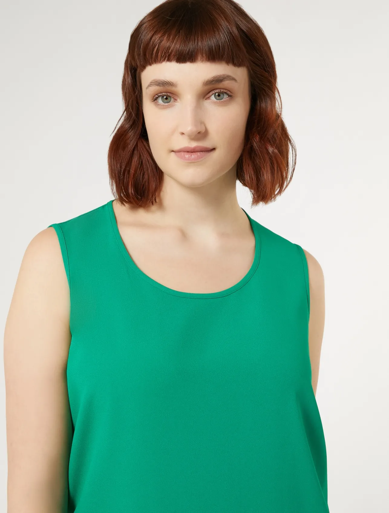 Best Marina Rinaldi Crepe envers satin top GREEN