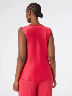 Discount Marina Rinaldi Crepe envers satin top FUCHSIA