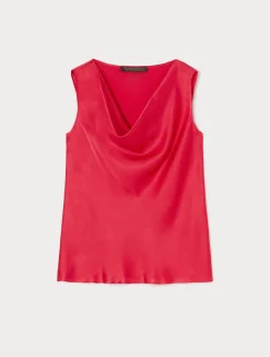 Discount Marina Rinaldi Crepe envers satin top FUCHSIA
