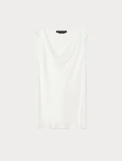 Discount Marina Rinaldi Crepe envers satin top WHITE