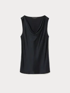 New Marina Rinaldi Crepe envers satin top MIDNIGHTBLUE