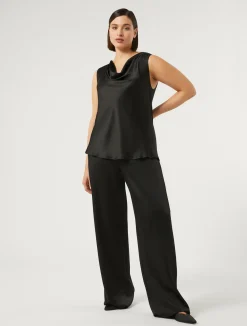 Online Marina Rinaldi Crepe envers satin top BLACK
