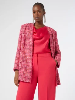 Discount Marina Rinaldi Crepe envers satin top FUCHSIA