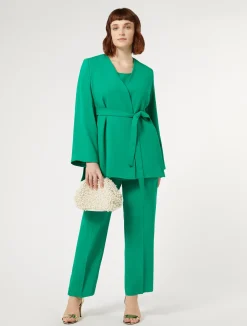 Best Marina Rinaldi Crepe envers satin top GREEN