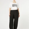 Best Marina Rinaldi Crepe envers satin trousers BLACK