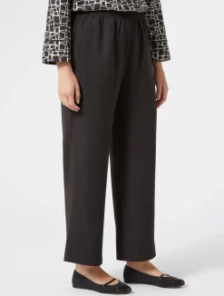Clearance Marina Rinaldi Crepe envers satin trousers BLACK