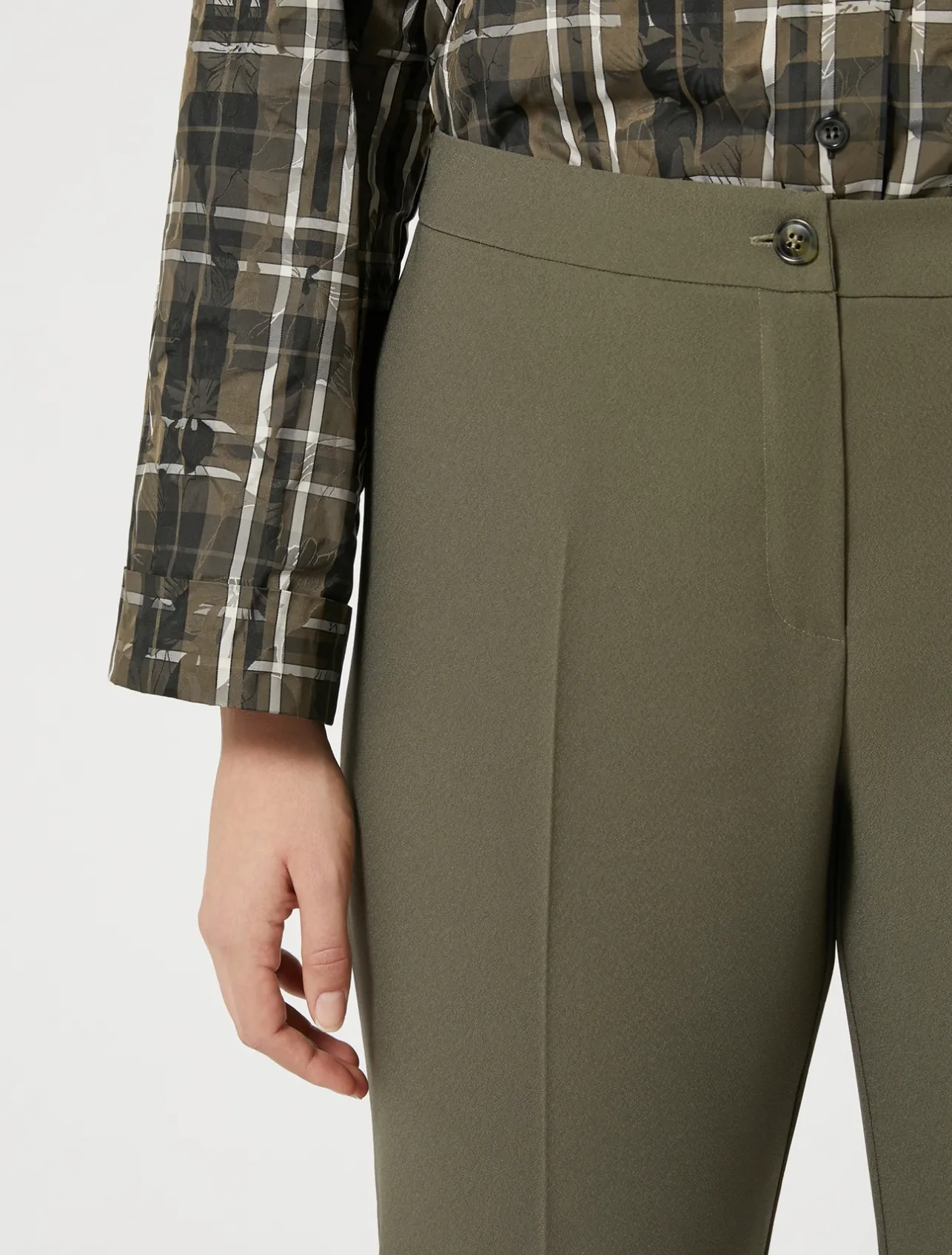 Hot Marina Rinaldi Crepe envers satin trousers KAKI