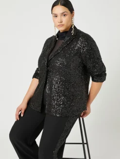 Best Marina Rinaldi Crepe envers satin trousers BLACK