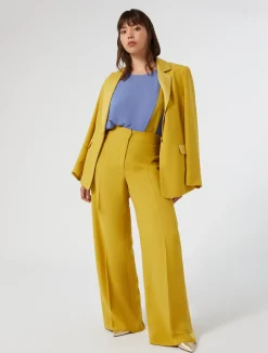 Best Marina Rinaldi Crepe envers satin trousers GOLD