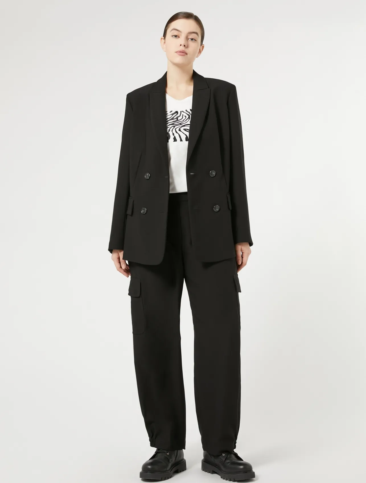 Best Marina Rinaldi Crepe envers satin trousers BLACK