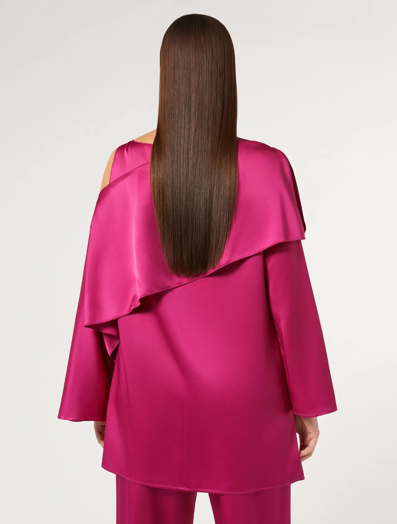 New Marina Rinaldi Crepe envers satin tunic RASPBERRY